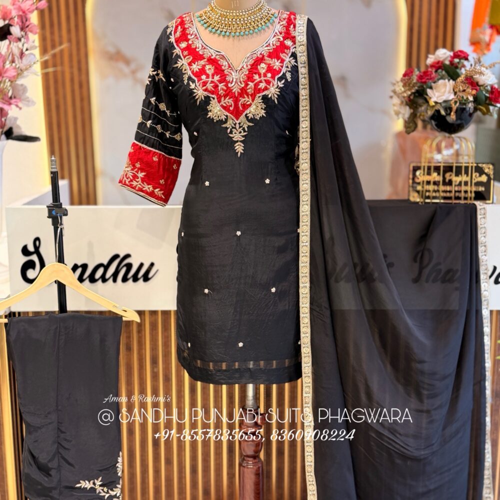 Pure crepe designer boutique suit